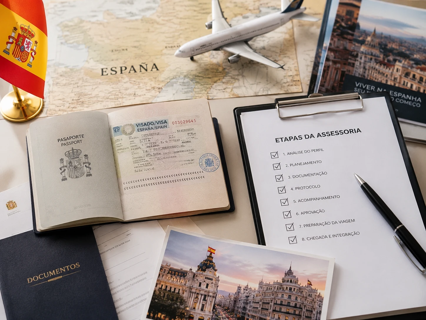 Etapas da assessoria para imigração para Espanha